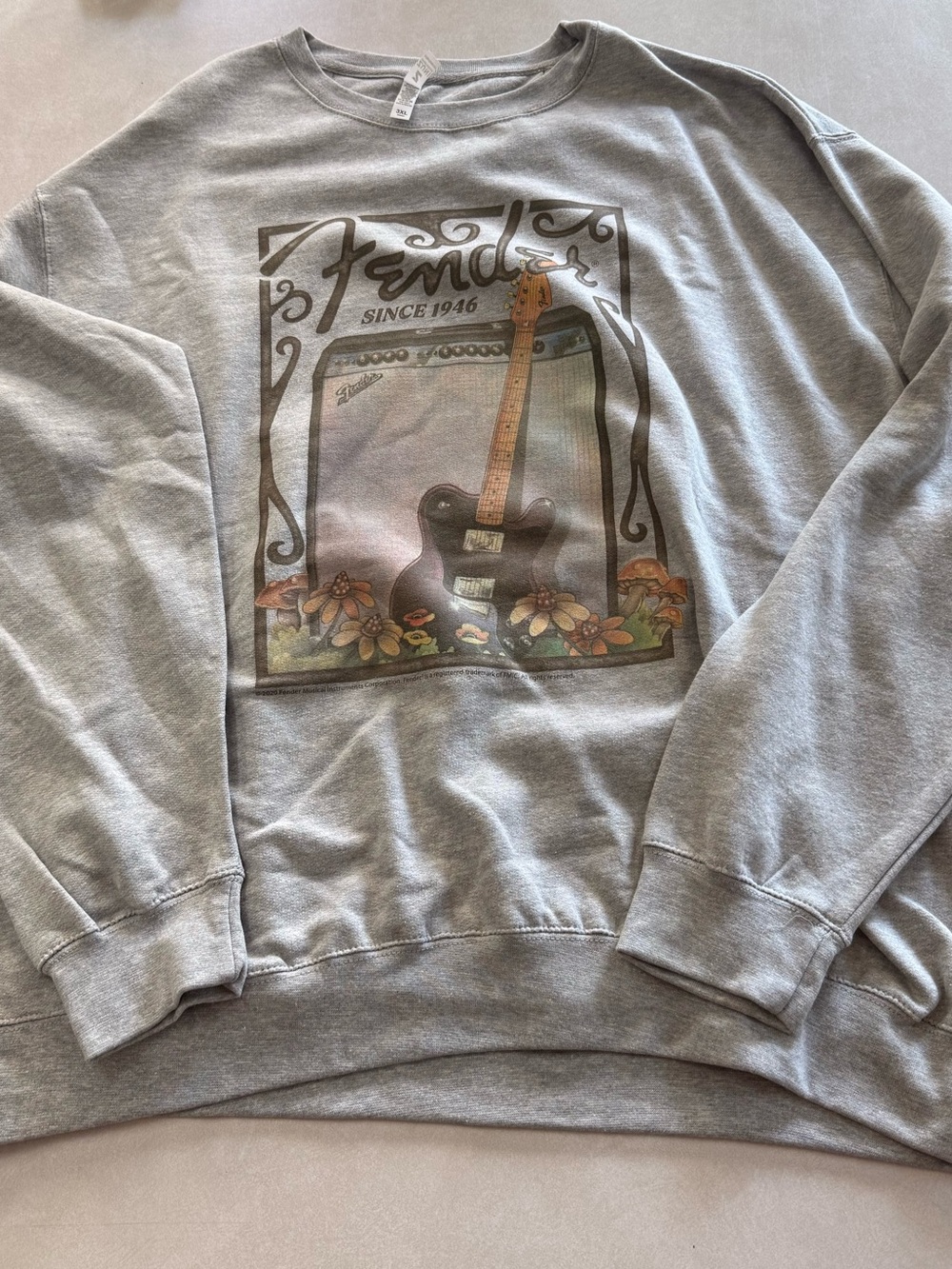 Fender Gray Graphic Crewneck Sweatshirt - Fender (2020)